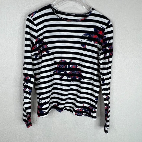 Proenza Schouler Black and White Striped Blouse - Picture 1 of 14